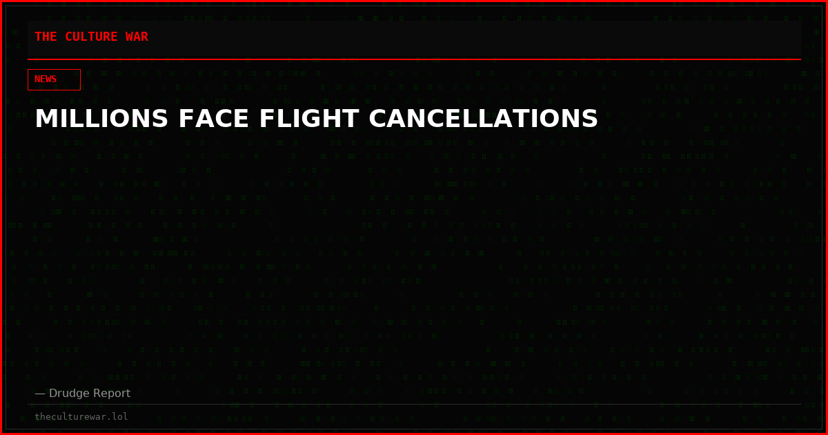 MILLIONS FACE FLIGHT CANCELLATIONS
