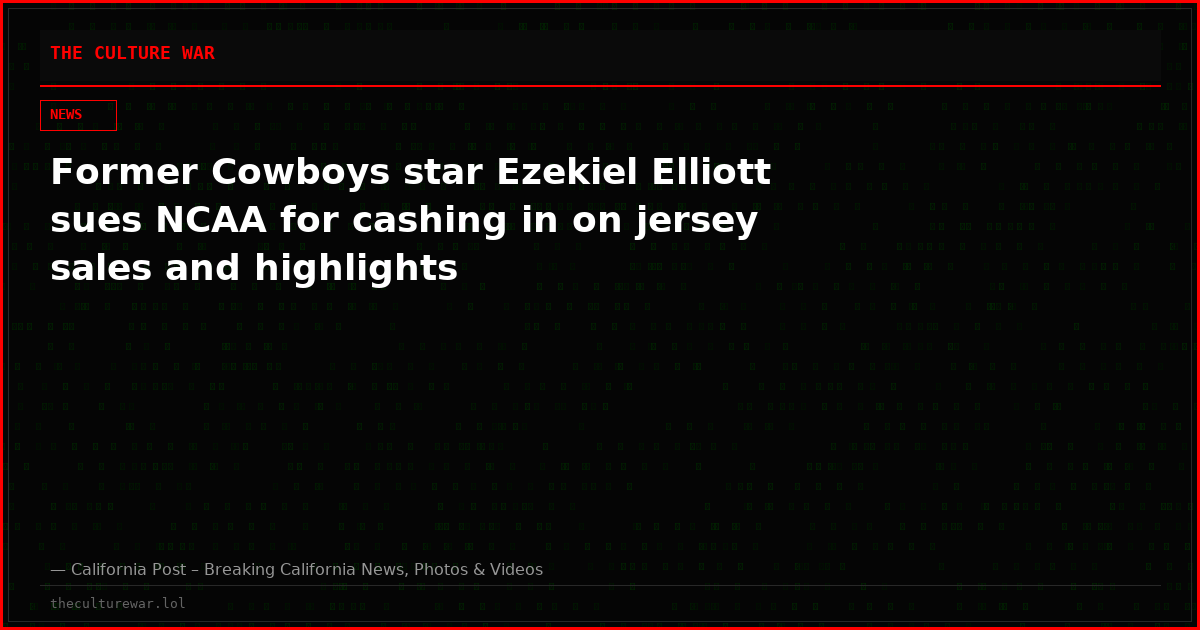 Former Cowboys star Ezekiel Elliott sues NCAA for cashing in on jersey sales and highlights