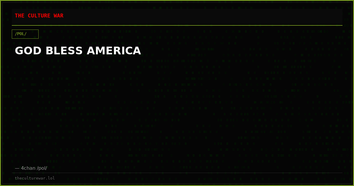 GOD BLESS AMERICA