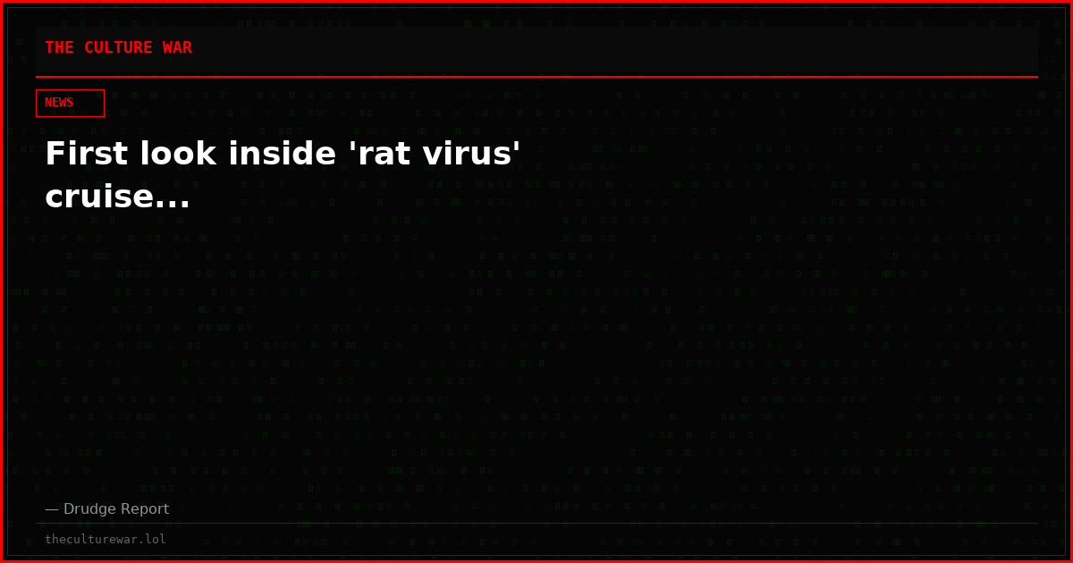 First look inside 'rat virus' cruise...
