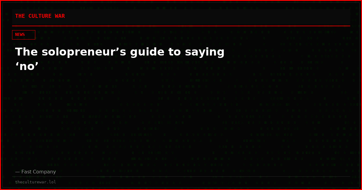 The solopreneur’s guide to saying ‘no’