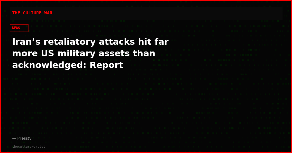 Iran’s retaliatory attacks hit far more US military assets than acknowledged: Report