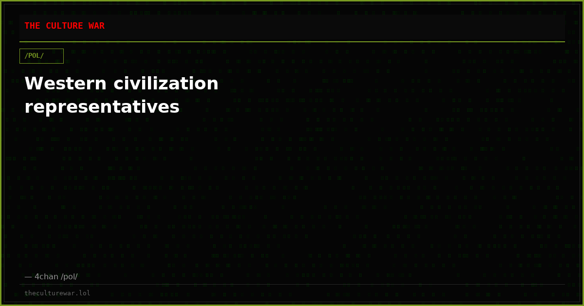 Western civilization representatives