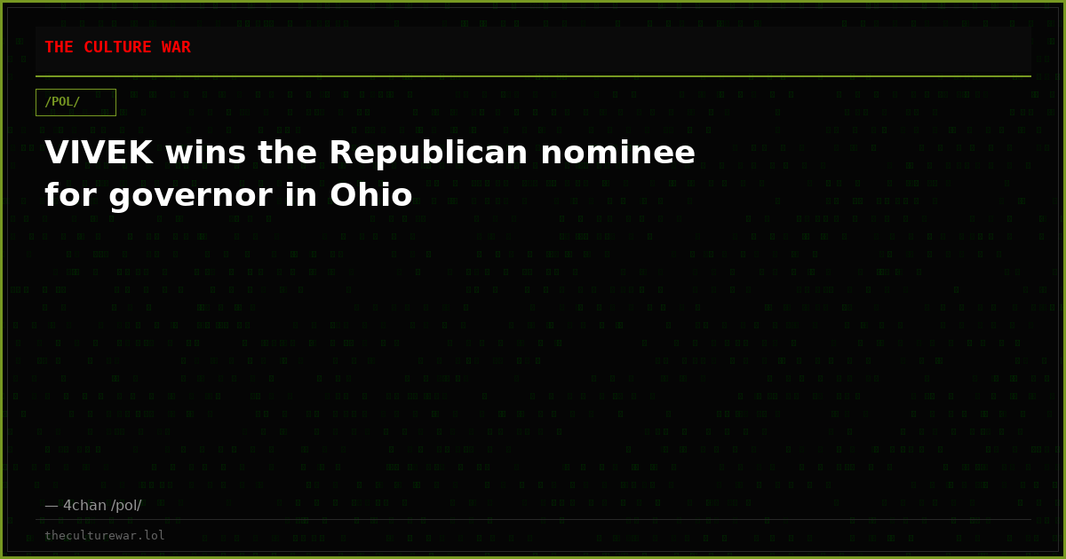 VIVEK wins the Republican nominee for governor in Ohio