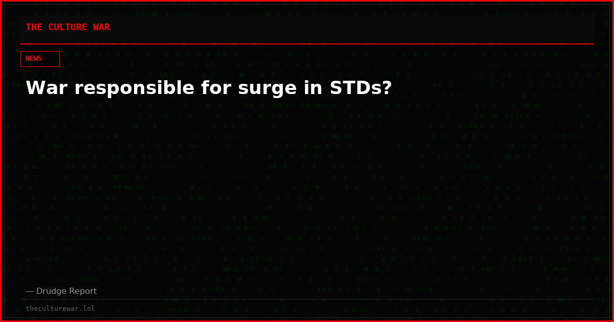 War responsible for surge in STDs?