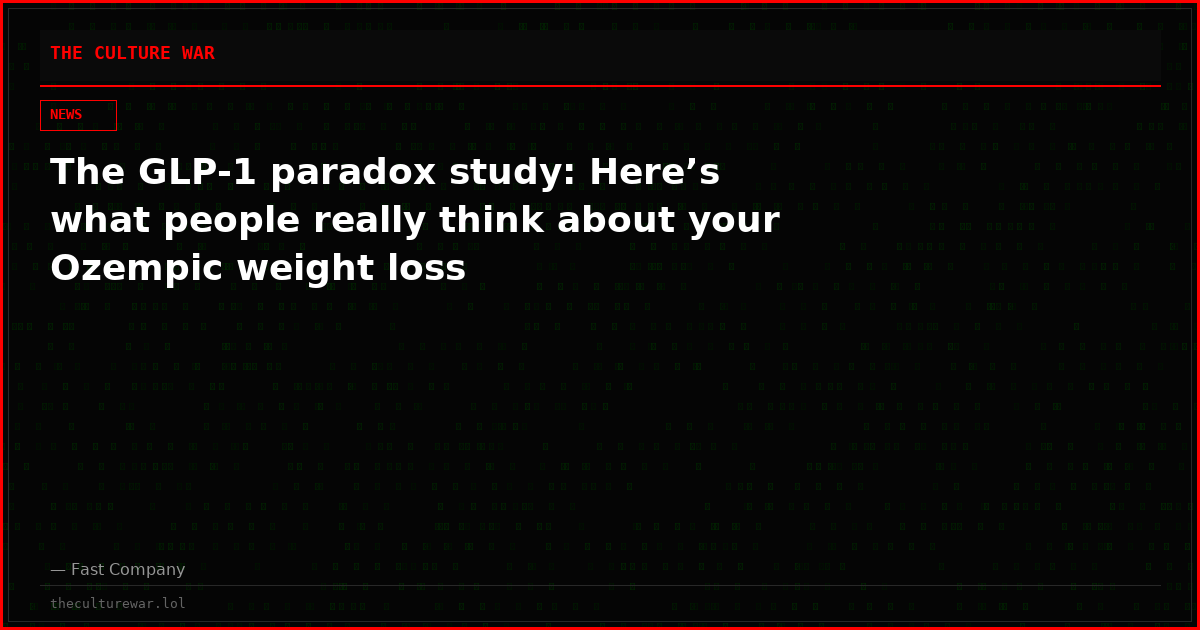 The GLP-1 paradox study: Here’s what people really think about your Ozempic weight loss