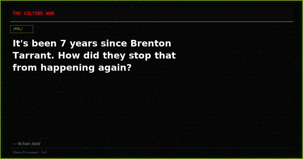 It's been 7 years since Brenton Tarrant. How did they stop that from happening again?