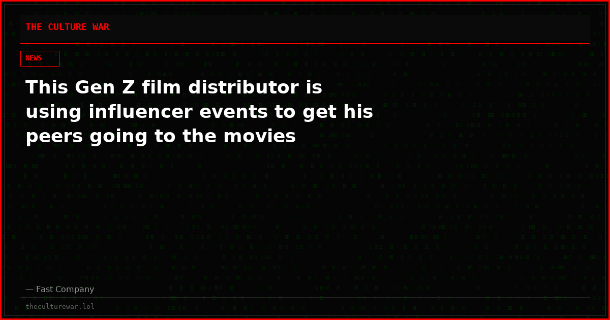 This Gen Z film distributor is using influencer events to get his peers going to the movies