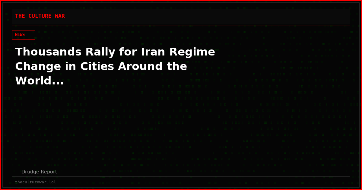 Thousands Rally for Iran Regime Change in Cities Around the World...