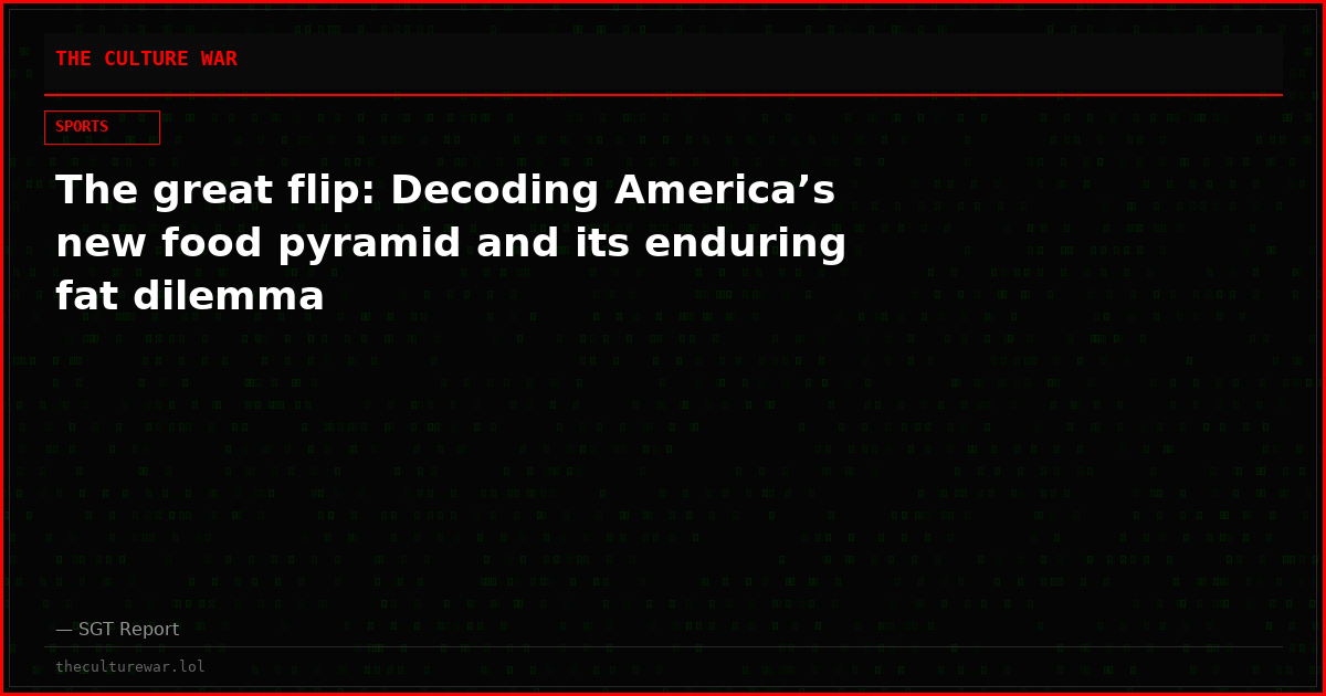 The great flip: Decoding America’s new food pyramid and its enduring fat dilemma