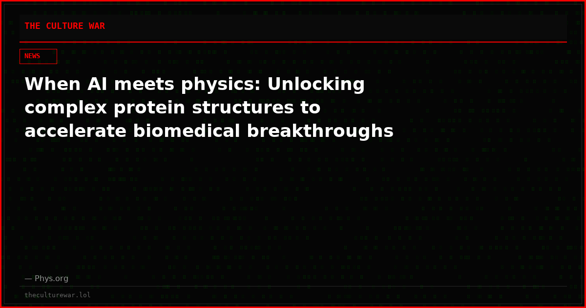 When AI meets physics: Unlocking complex protein structures to accelerate biomedical breakthroughs