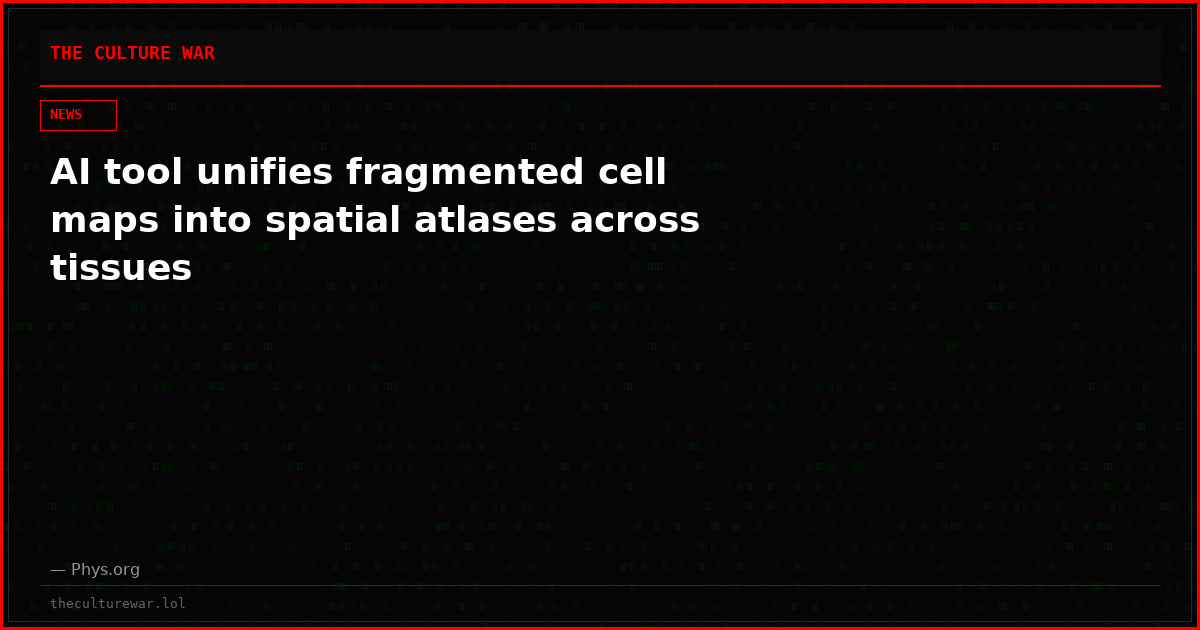 AI tool unifies fragmented cell maps into spatial atlases across tissues