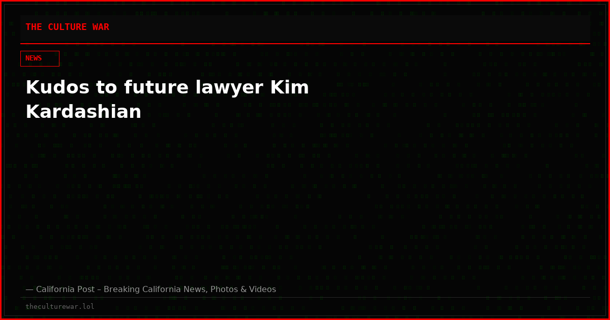 Kudos to future lawyer Kim Kardashian