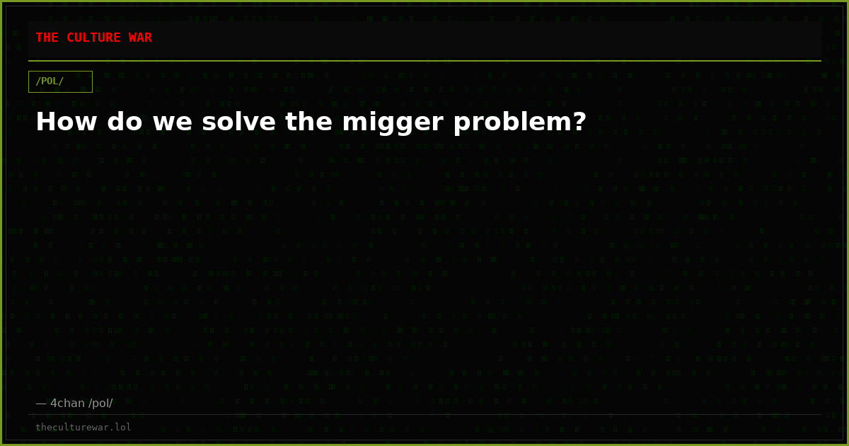 How do we solve the migger problem?