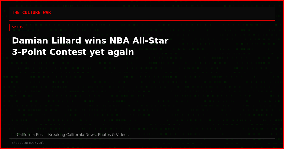 Damian Lillard wins NBA All-Star 3-Point Contest yet again