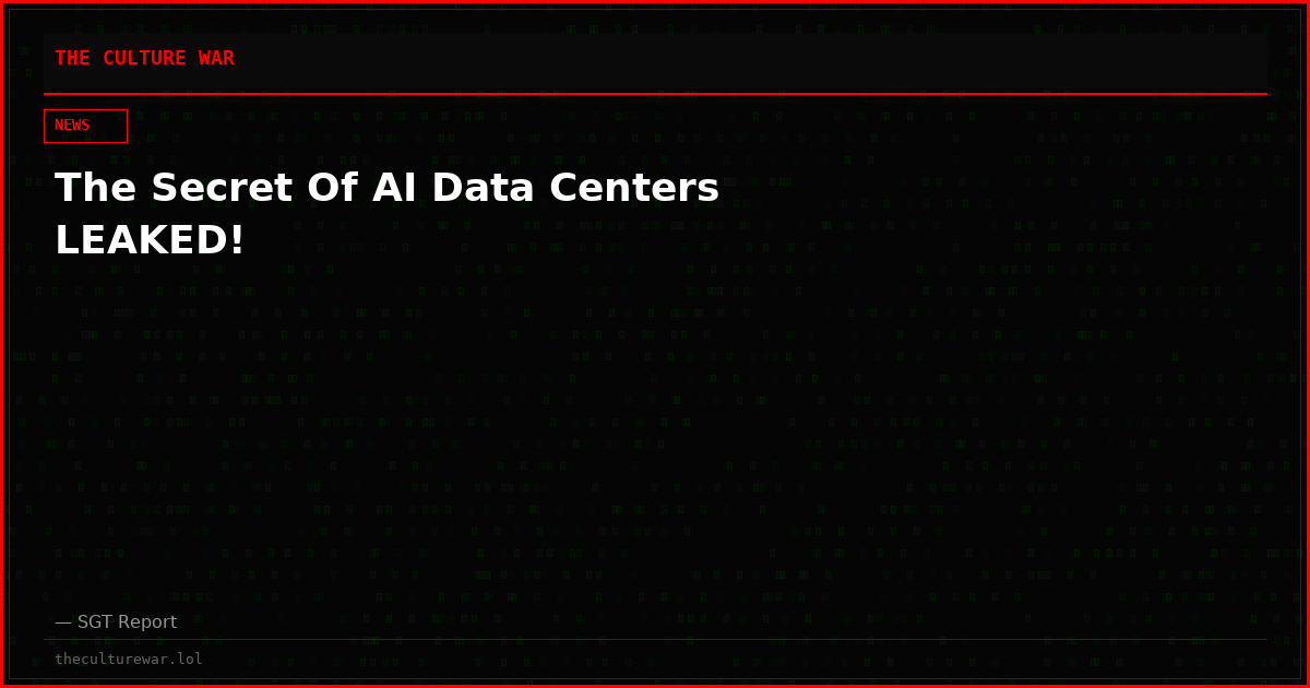 The Secret Of AI Data Centers LEAKED!