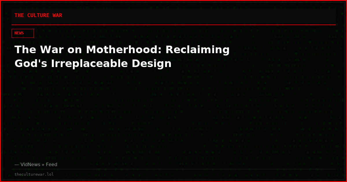The War on Motherhood: Reclaiming God's Irreplaceable Design