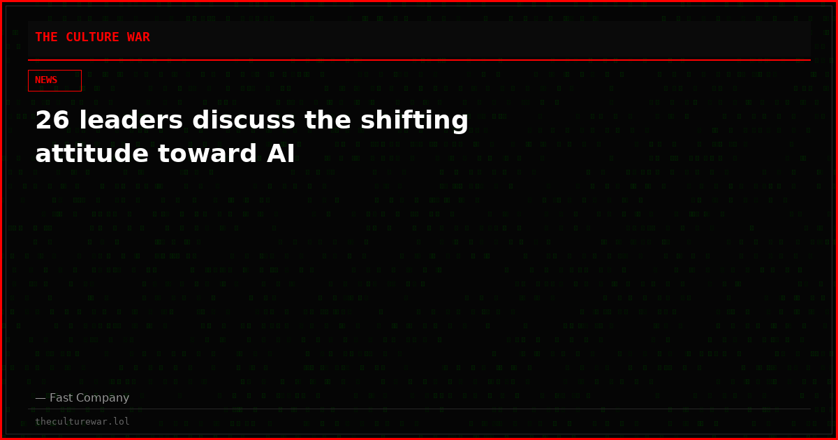 26 leaders discuss the shifting attitude toward AI