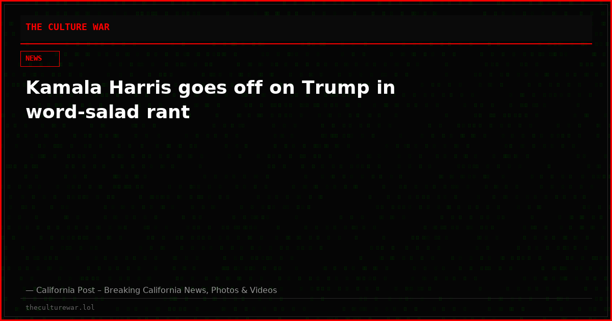 Kamala Harris goes off on Trump in word-salad rant