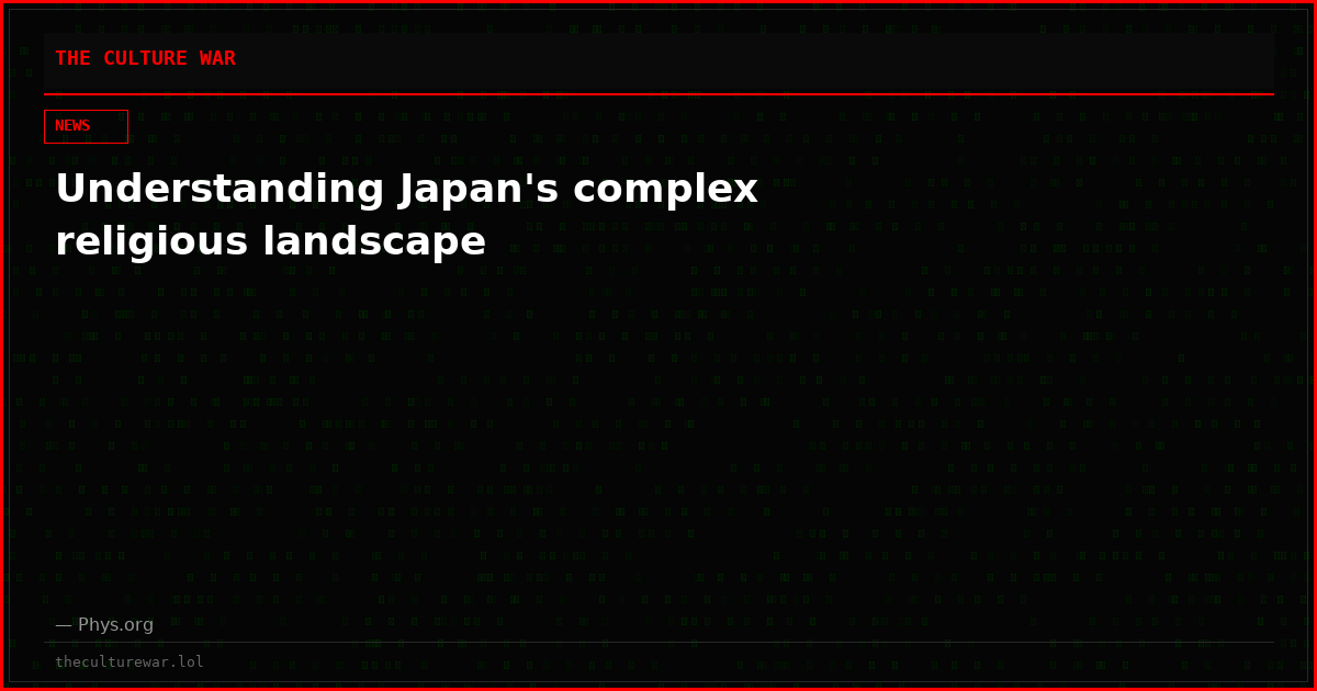 Understanding Japan's complex religious landscape