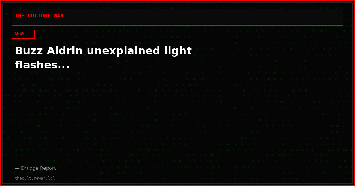 Buzz Aldrin unexplained light flashes...