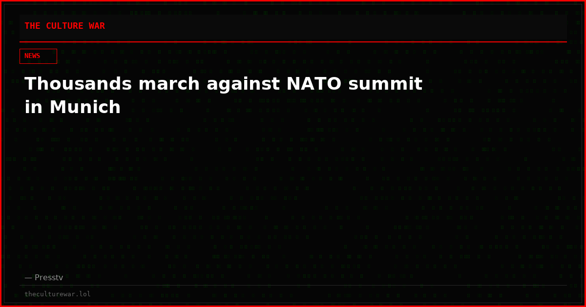 Thousands march against NATO summit in Munich