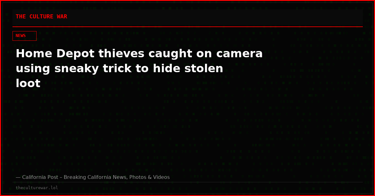 Home Depot thieves caught on camera using sneaky trick to hide stolen loot
