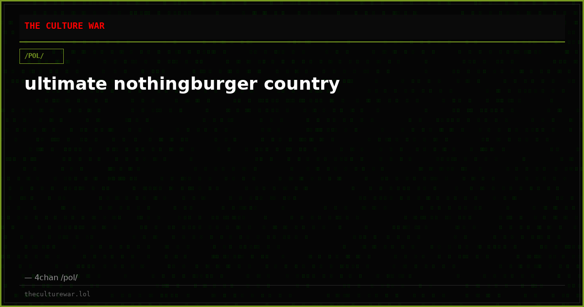 ultimate nothingburger country