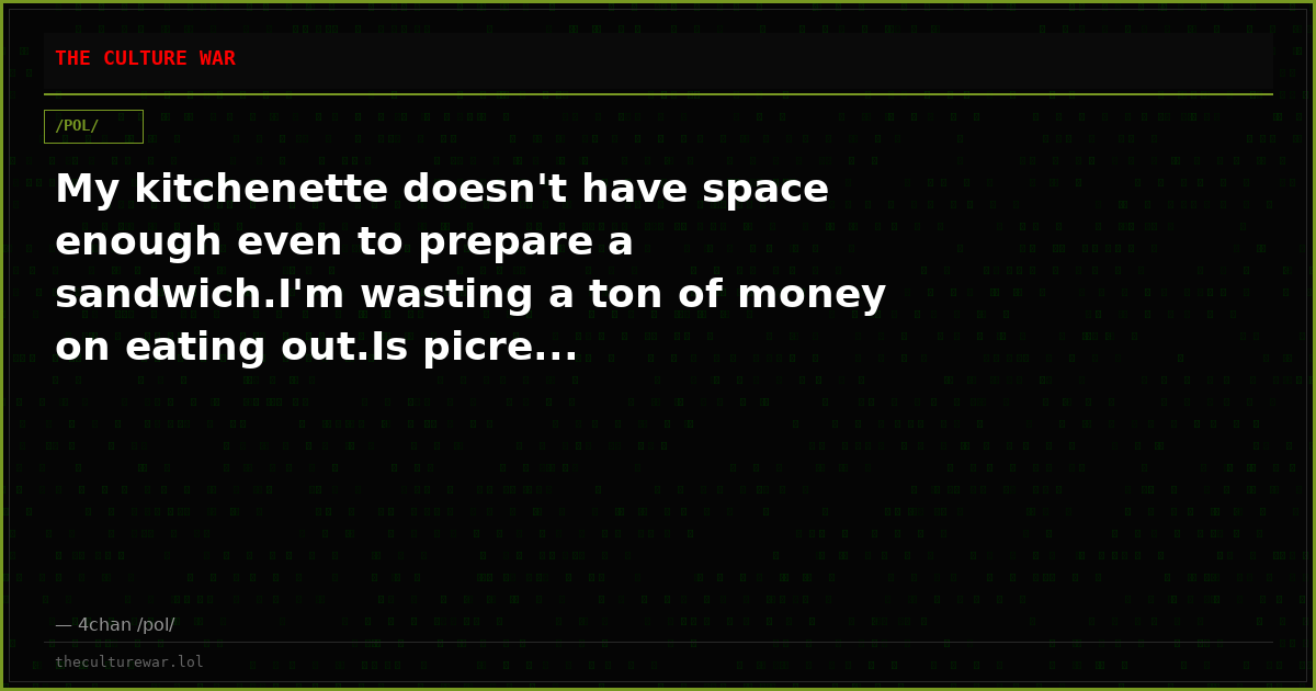 My kitchenette doesn't have space enough even to prepare a sandwich.I'm wasting a ton of money on eating out.Is picre...