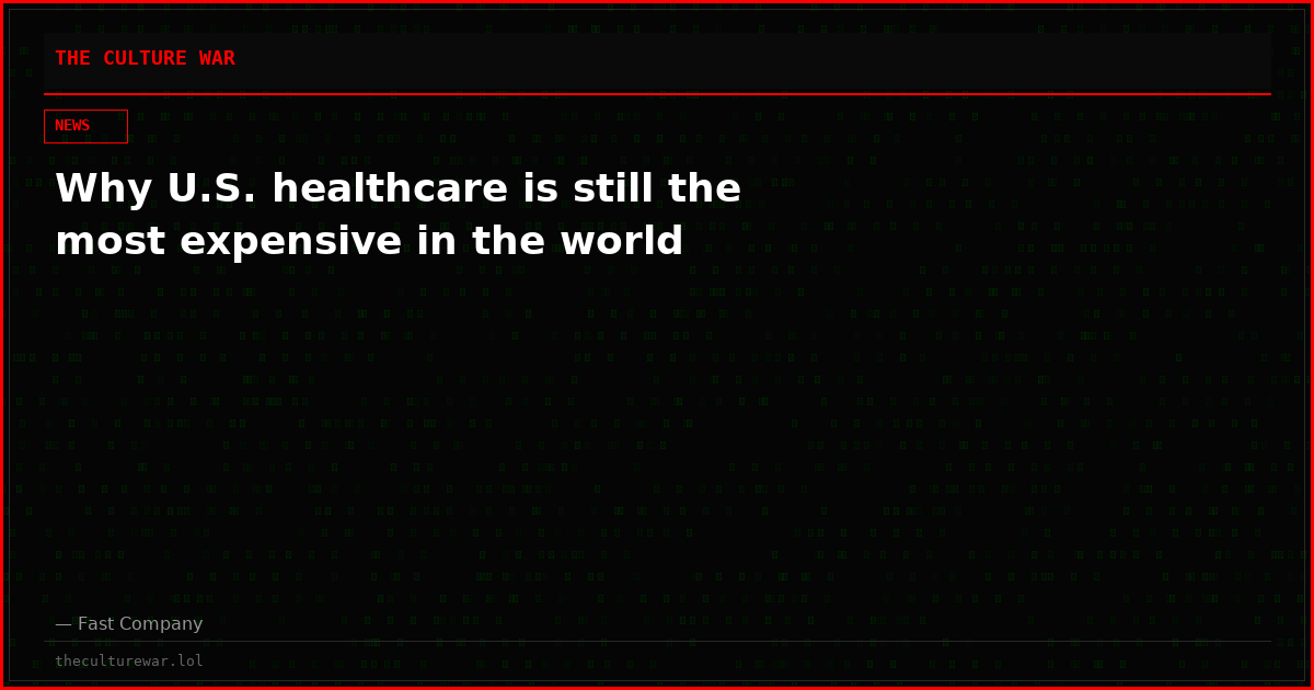 Why U.S. healthcare is still the most expensive in the world