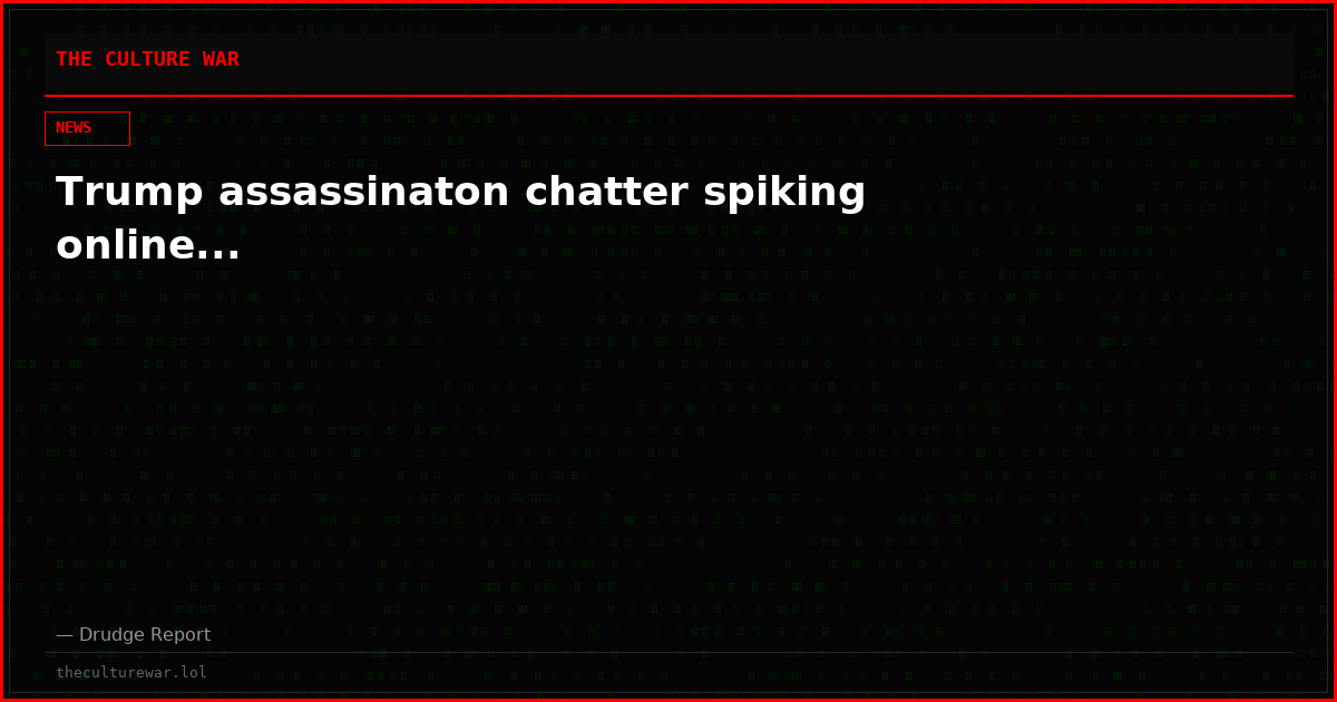 Trump assassinaton chatter spiking online...