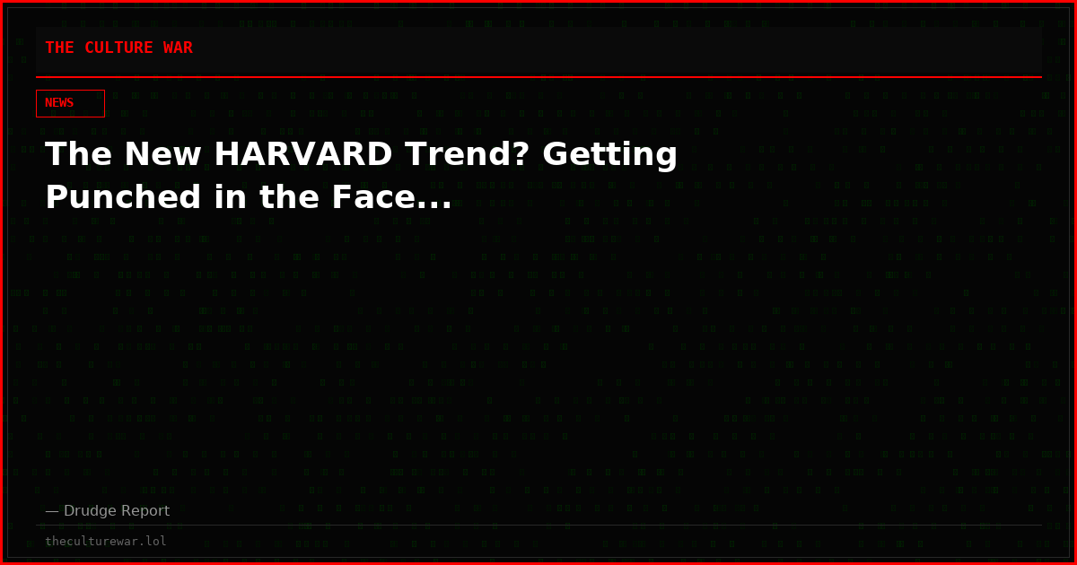 The New HARVARD Trend? Getting Punched in the Face...