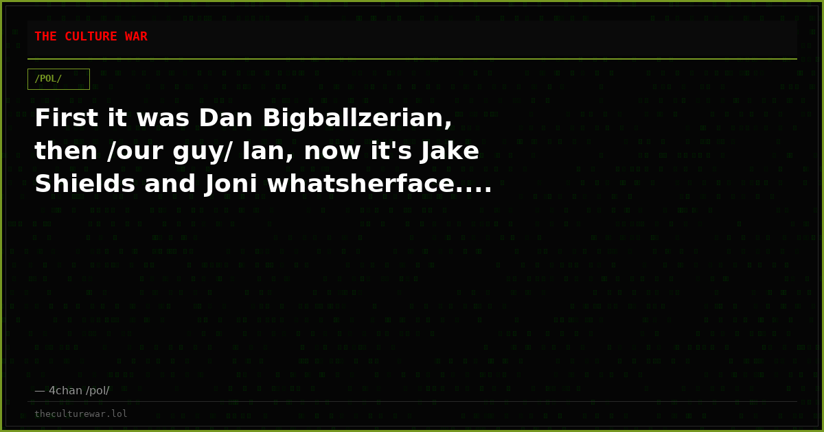 First it was Dan Bigballzerian, then /our guy/ Ian, now it's Jake Shields and Joni whatsherface....
