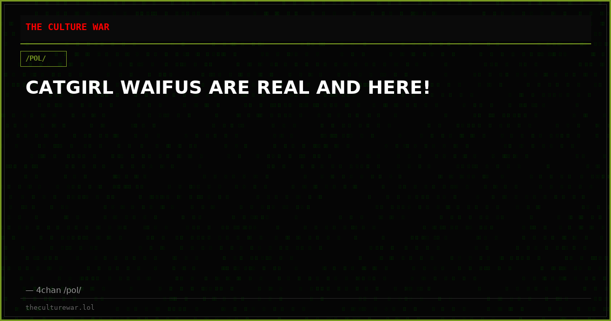 CATGIRL WAIFUS ARE REAL AND HERE!