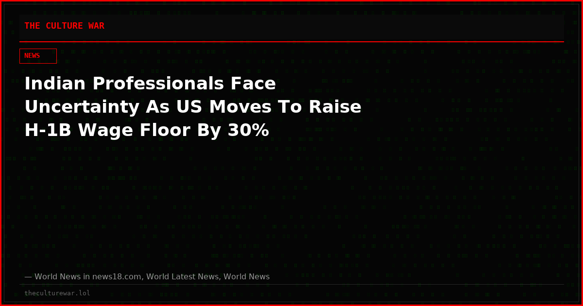 Indian Professionals Face Uncertainty As US Moves To Raise H-1B Wage Floor By 30%