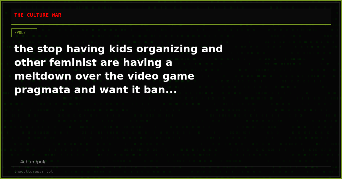 the stop having kids organizing and other feminist are having a meltdown over the video game pragmata and want it ban...