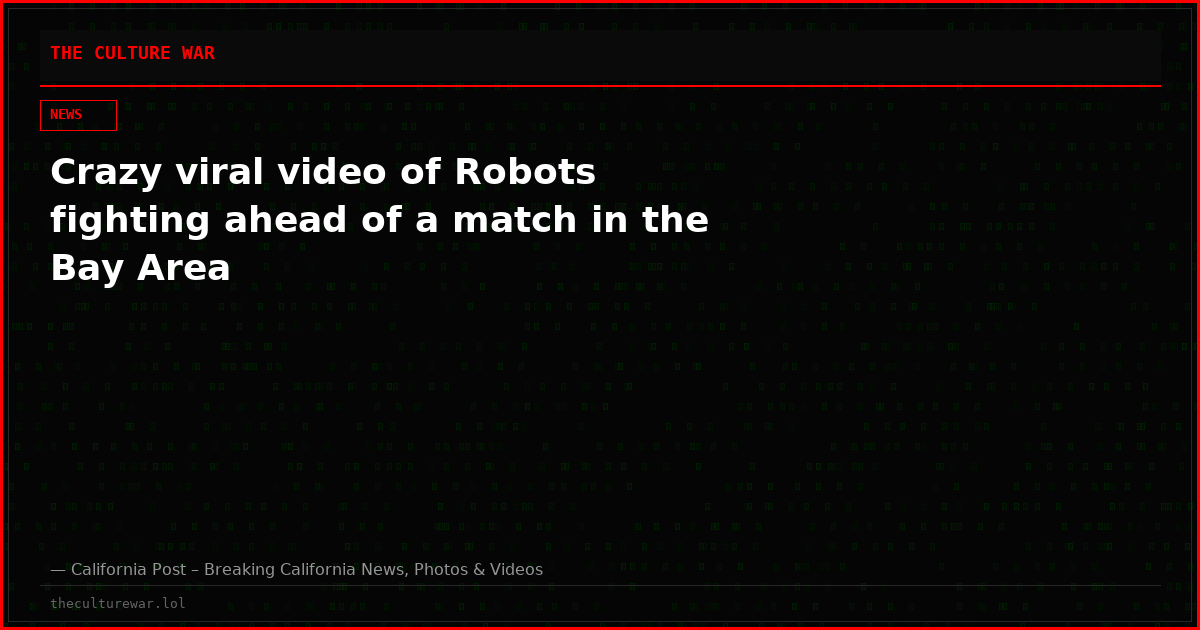 Crazy viral video of Robots fighting ahead of a match in the Bay Area