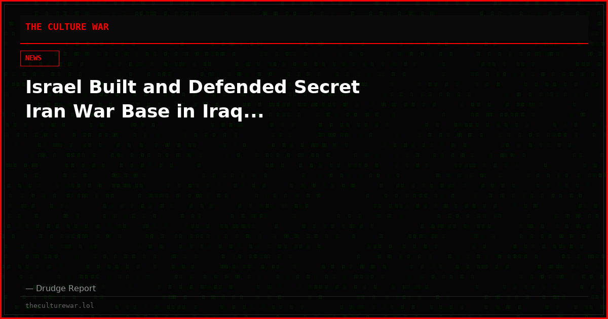 Israel Built and Defended Secret Iran War Base in Iraq...