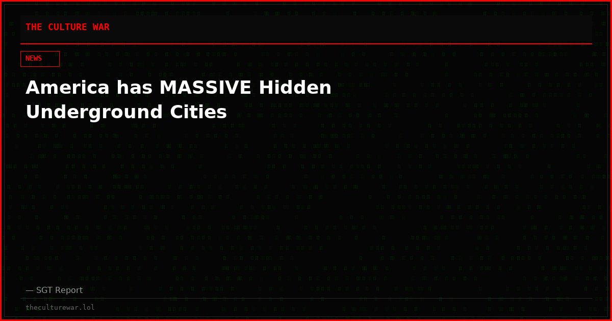 America has MASSIVE Hidden Underground Cities