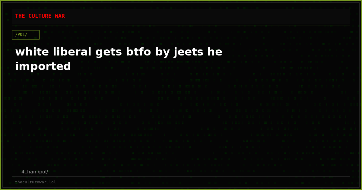 white liberal gets btfo by jeets he imported