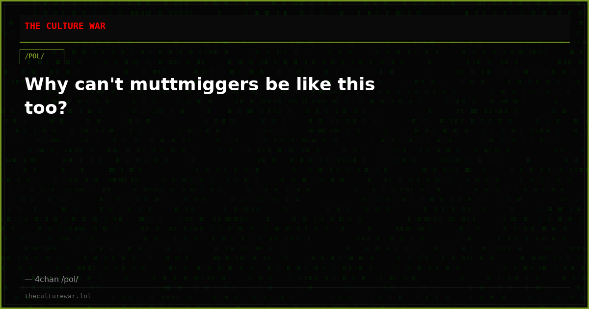 Why can't muttmiggers be like this too?
