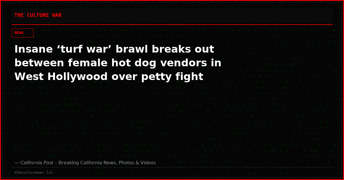 Insane ‘turf war’ brawl breaks out between female hot dog vendors in West Hollywood over petty fight