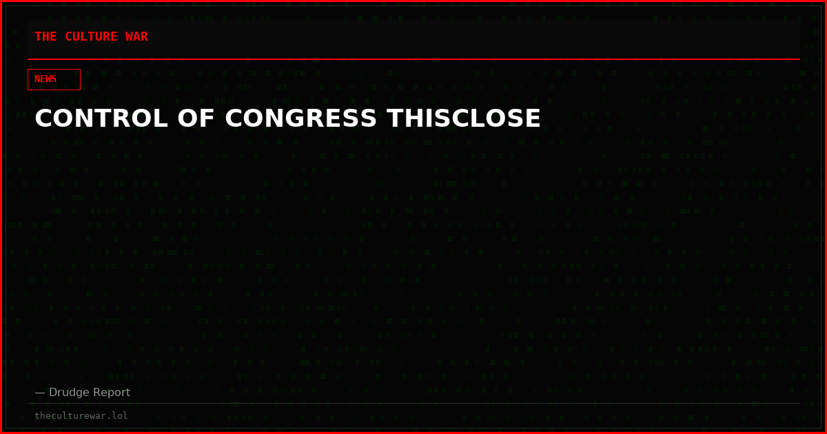 CONTROL OF CONGRESS THISCLOSE