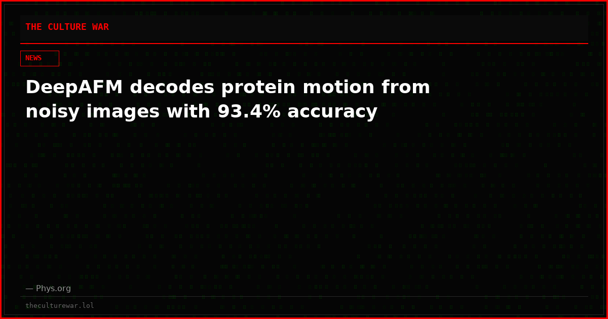 DeepAFM decodes protein motion from noisy images with 93.4% accuracy