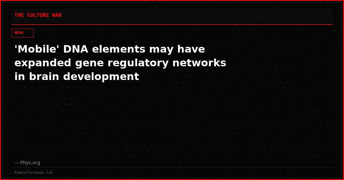 'Mobile' DNA elements may have expanded gene regulatory networks in brain development