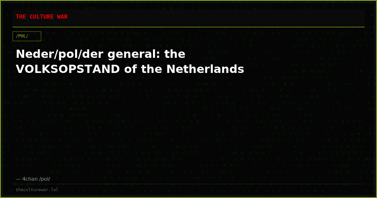 Neder/pol/der general: the VOLKSOPSTAND of the Netherlands