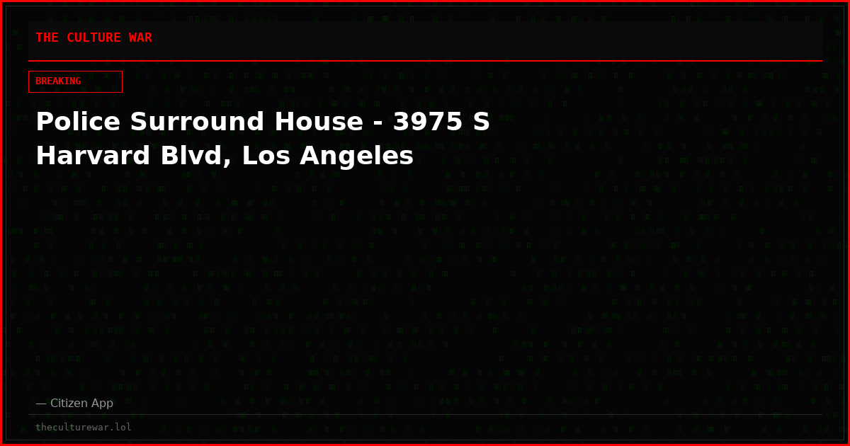Police Surround House - 3975 S Harvard Blvd, Los Angeles