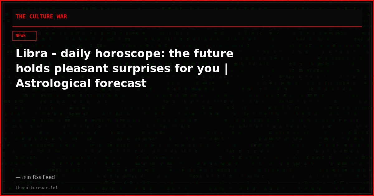 Libra - daily horoscope: the future holds pleasant surprises for you | Astrological forecast