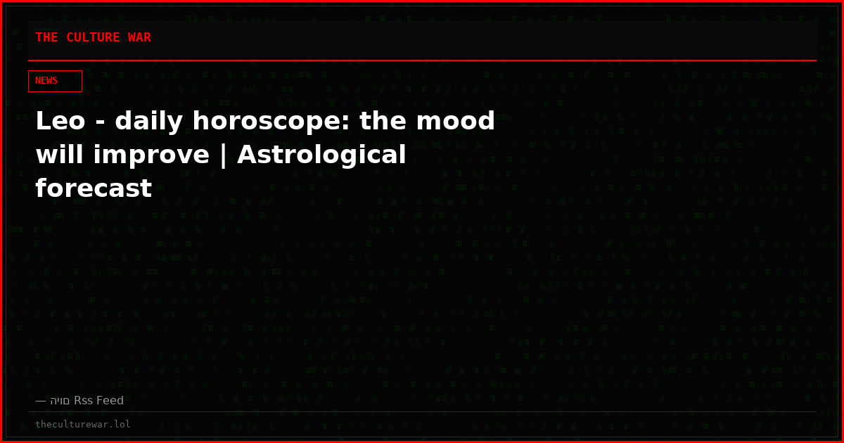 Leo - daily horoscope: the mood will improve | Astrological forecast