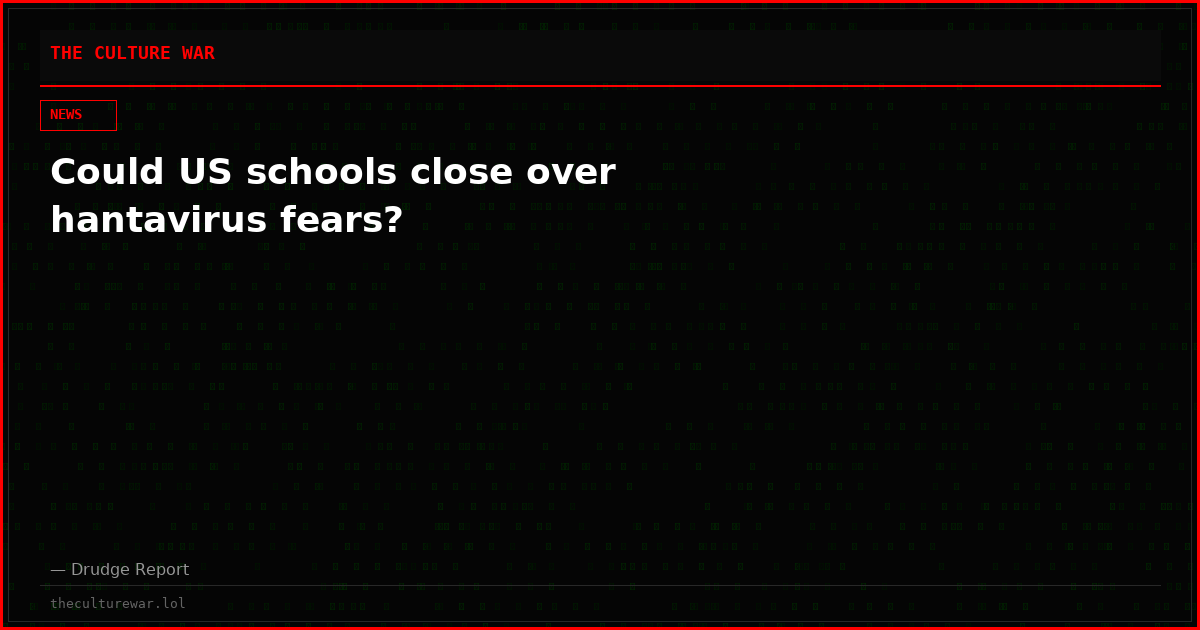 Could US schools close over hantavirus fears?
